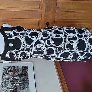 JESSICA HOWARD RETRO MOD CIRCLE PRINT STRETCH SHEATH DRESS